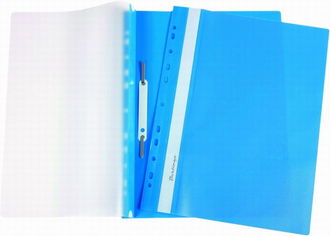 Скоросшиватель пластиковый А4 с перфорацией синий Берлинго, 133518