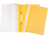 Скоросшиватель пластиковый А4 с перфорацией желтый Office Prod, 21104121-06