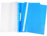 Скоросшиватель пластиковый А4 с перфорацией синий Берлинго, 133518