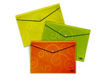Папка-конверт с кнопкой А4, на 80л, лимонная, FO21636